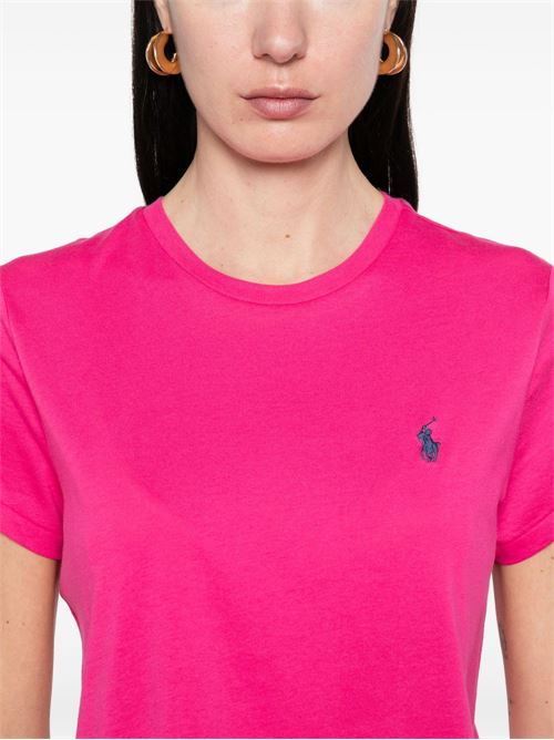 T-shirt donna mezza manica con logo ricamato POLO RALPH LAUREN | 211898698031